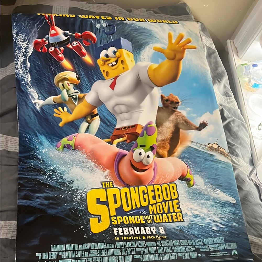 SpongeBob Movie Poster 27x40 2-Sided great